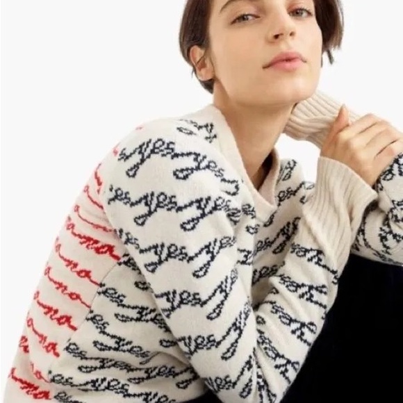 JCrew Yes No Sweater XS SOLD OUT - Picture 3 of 7